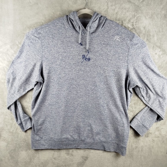 Rhoback Hesi Hoodie Men's 2XL Gray Lightweight Performance Golf Embrodery